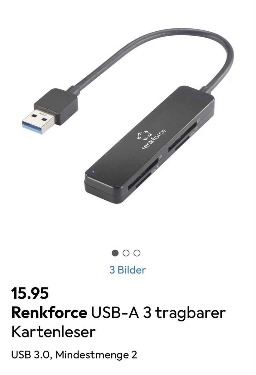Kartenlesegeräte: USB-A Kartenleser (2x SD, 2x microSD)  – Neu und originalverpackt aus Dielsdorf von RetroMeister