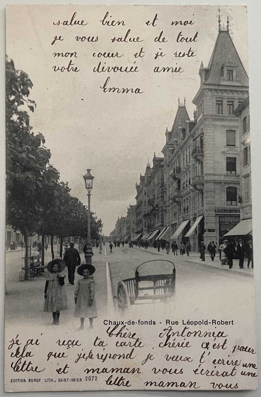 Ansichtskarten: La Chaux-de-Fonds - Rue Léopold-Robert – Gebraucht aus Savagnier von Ne2065