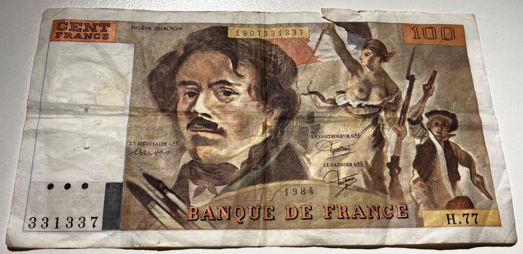Banconote: Frankreich 100 Francs 1984 – Usato da Algetshausen venduto da Carrhard