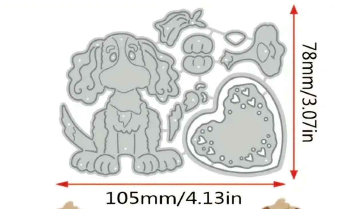 Sciablone: Hund mit Herz - Stanzschablone – Nuovo e nell'imballaggio originale da Frenkendorf venduto da jazzplatten 1
