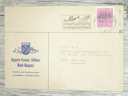 TR17 Enveloppe + Timbre Suisse 1972