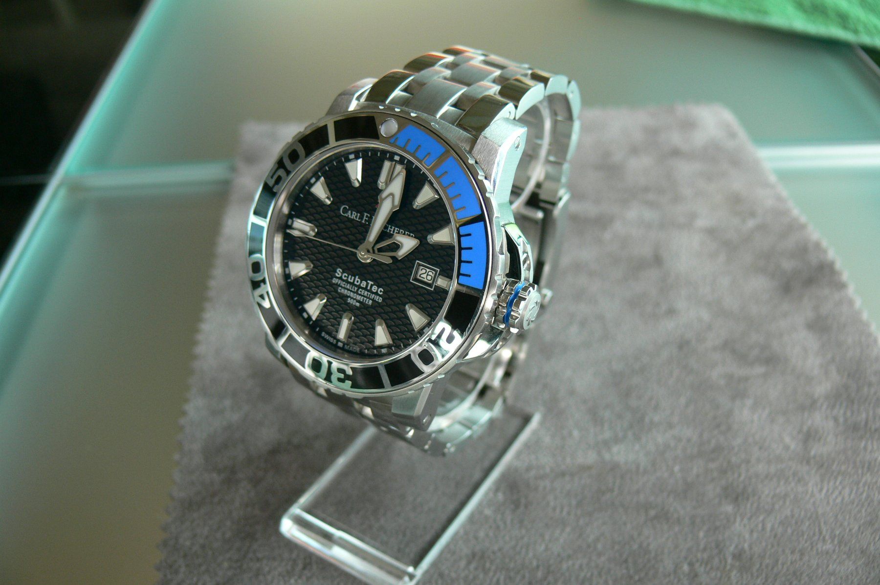 Bucherer Orologi: Carl F. Bucherer ScubaTec Patravi Automatic Diver full set – Usato da Remigen venduto da Kelias 6