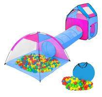 Kinderspielzelt mit Krabbeltunnel und Bällen