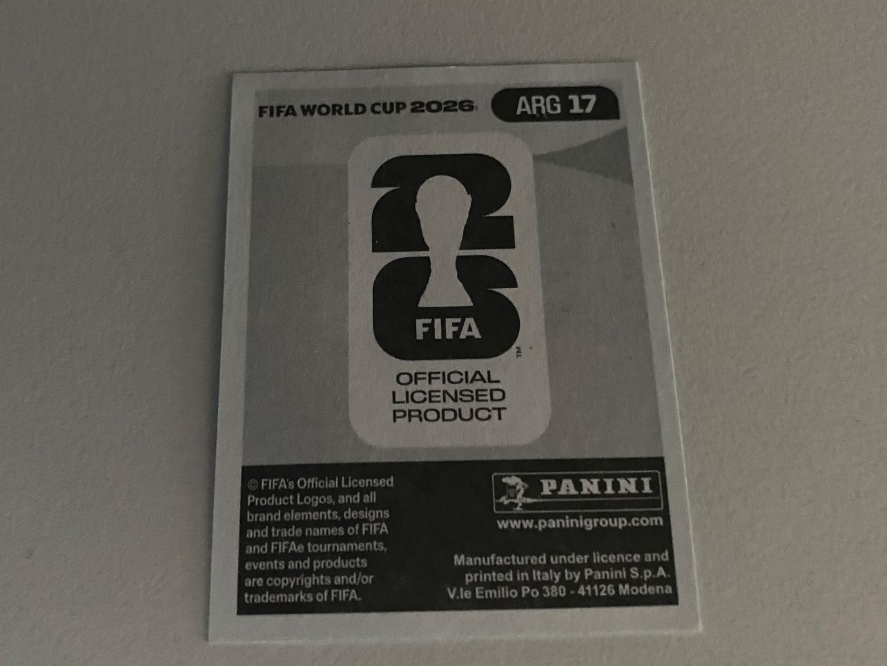 Panini Cartes à collectionner: Panini Bild Messi. Argentinien WM 2026. Seltene Version – D'occasion à Hergiswil LU par FcMalkov 2