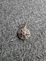 Silberner Anhänger 925 mit Amethyst-Blume