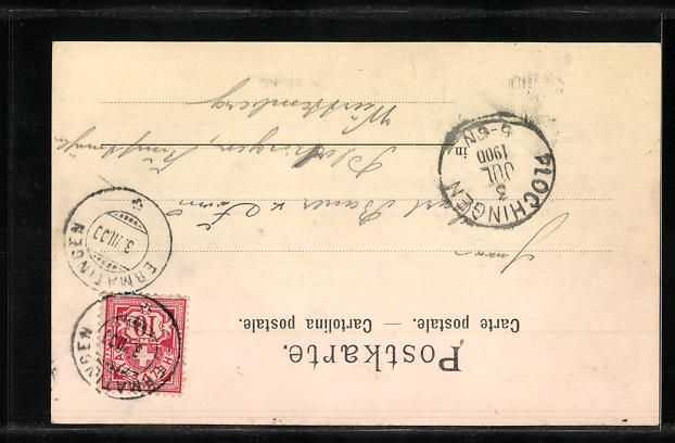 Cartoline postali: Ermatingen, Totalansicht aus der Vogelsc – Usato da Berlin venduto da bartko-reher 1