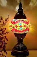 Lampe de table en mosaïque  vintage  en pierre de verre