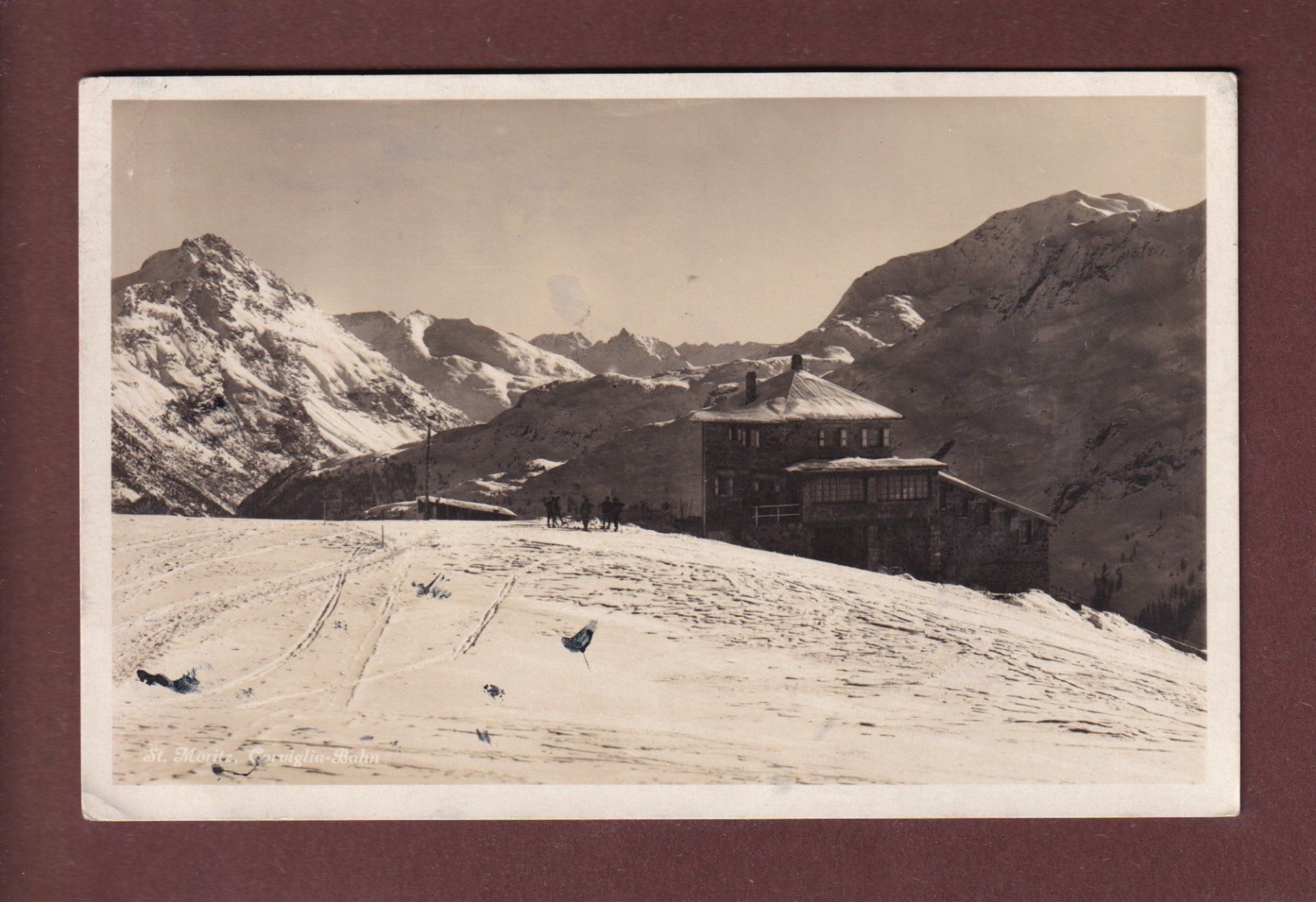 Cartes postales: ST. MORITZ - Corviglia-Bahn - 1935 – D'occasion à Pully par nicecards-shop