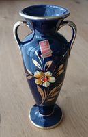 Vase Halbach Geschenke Echt Kobalt gold verziert 18 cm