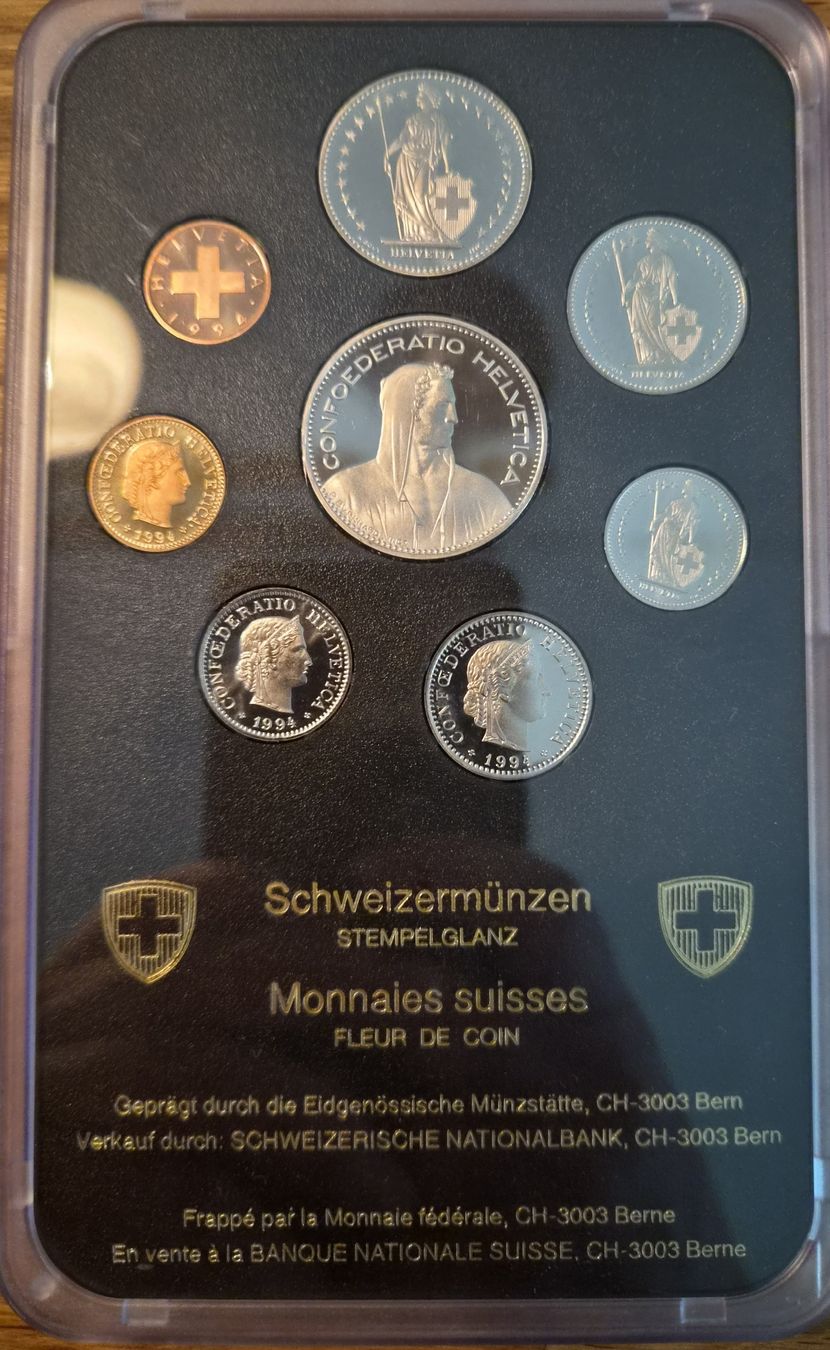 Tutti le monete: Schweizer Münzsatz 1994 stgl.  – Nuovo (secondo la descrizione) da Bergdietikon venduto da Flodri 1