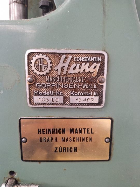 Alle Maschinen: Hang 103 LO Lochstanzmaschine – Gebraucht aus Köniz von Werkstaetten_Bern 3