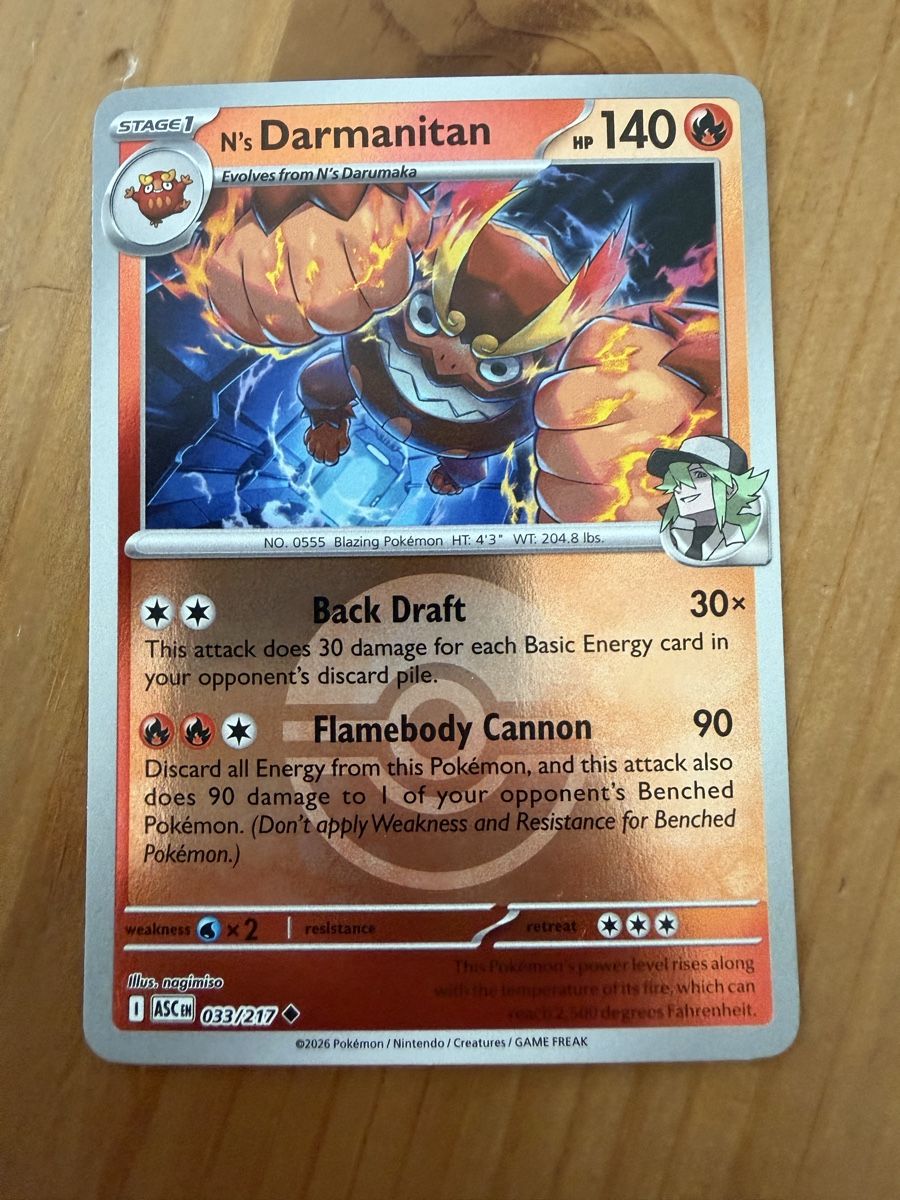 Pokémon Carte collezionabili: N's Darmanitan (ASC033) – Nuovo (secondo la descrizione) da Vevey venduto da Matx