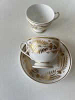 2 antike Porzellan Tassen Gold Motiv ,Manufaktur.Fürstenberg
