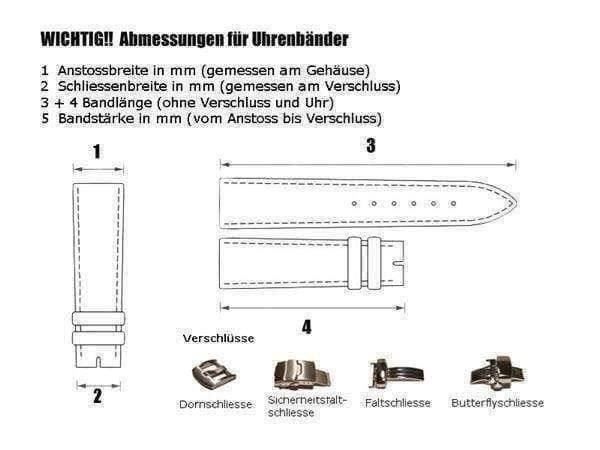 Bracciali & Braccialetti: Uhrenarmband Ranger XL massives Kalbsleder 20mm dunkelbraun – Nuovo e nell'imballaggio originale da Wittenbach venduto da uhrenzubehoer24 2