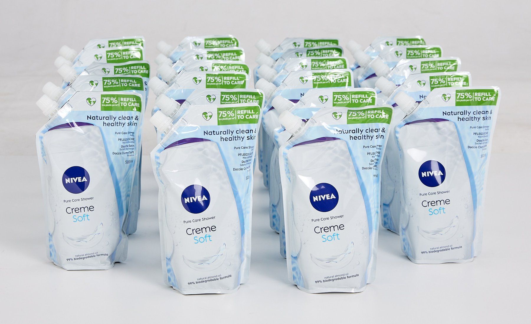 Nivea Doccia: Nivea Creme Soft Duschmittel zum Nachfüllen 22 Pack – Nuovo e nell'imballaggio originale da Niederrohrdorf venduto da Dmike
