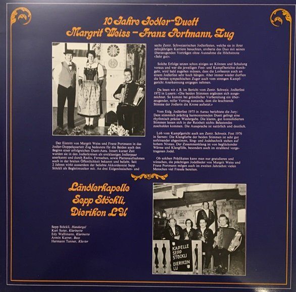 Dischi in vinile: Jodler-Doppelquartett Zug (LP) – Usato da Grüningen venduto da azulmarron 3