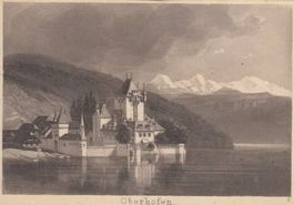 OBERHHOFEN, AQUATINTA UM 1850