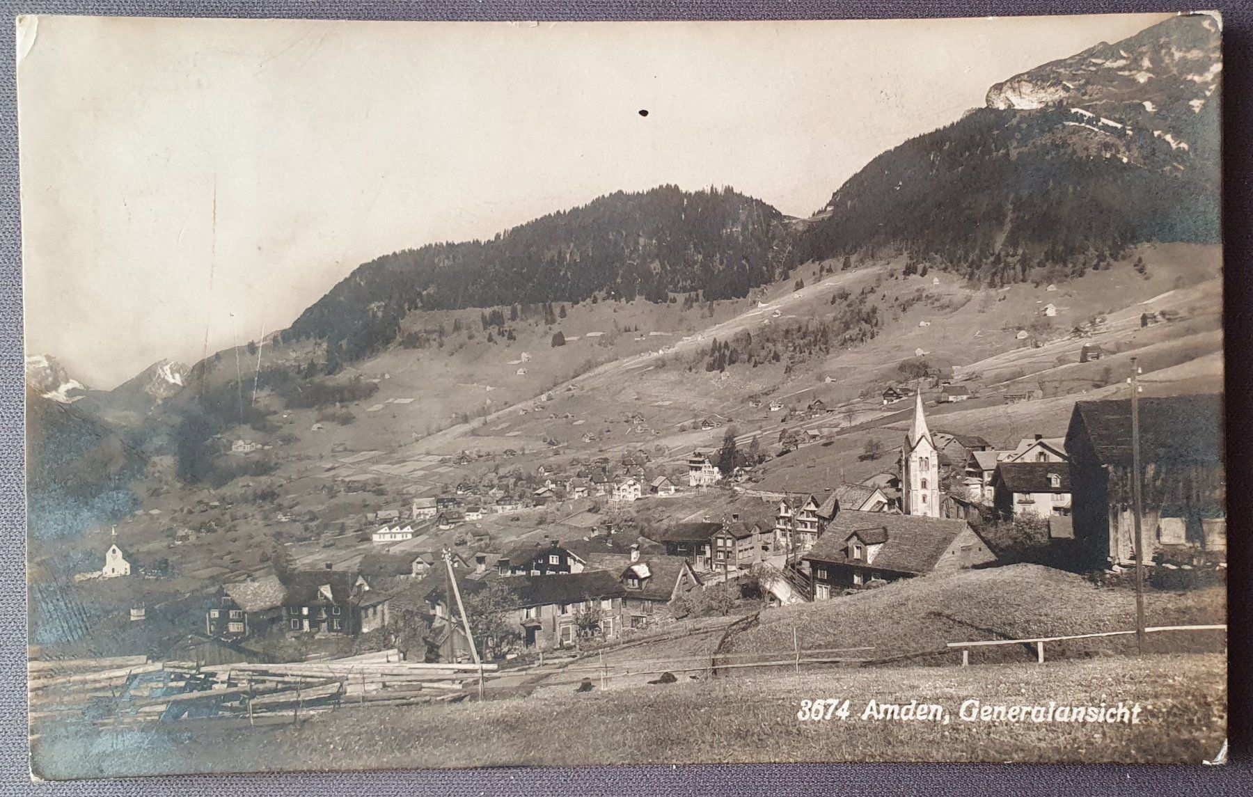 Cartoline postali: Amden 1922 - Generalansicht – Usato da Kreuzlingen venduto da Rschweiz1