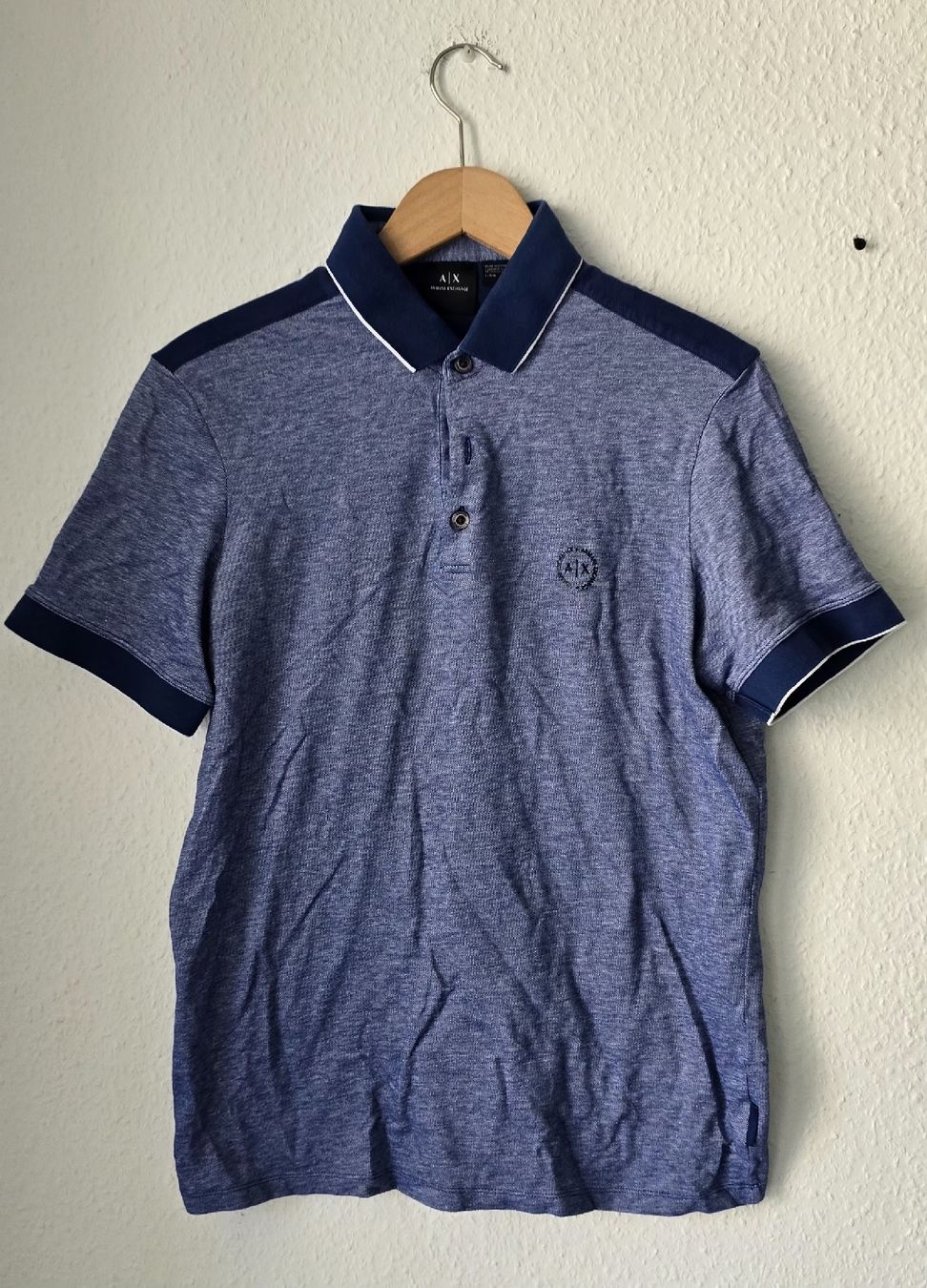 Armani Magliette Polo: Polo Armani Exchange bleu chiné, taille L – Usato da Genève venduto da MariaS2 1