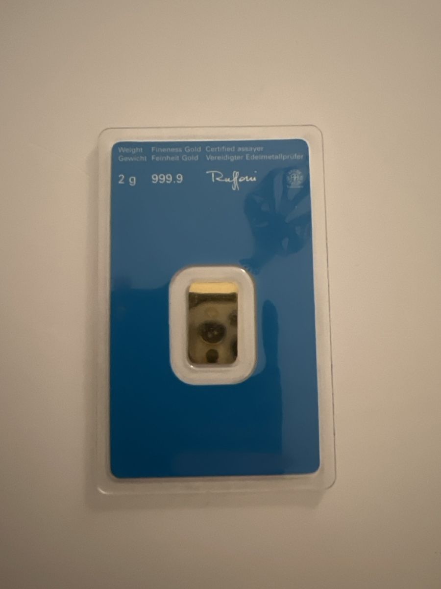 Edelmetalle: Goldbarren – Neu und originalverpackt aus Uznach von  1