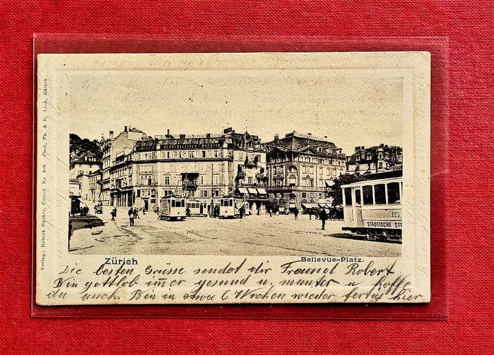 Zürich - Bellevue - Tram - Strassenbahn - 1908 | Kaufen Auf Ricardo