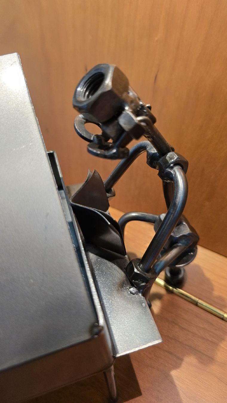 Statuette: Klavierspieler aus Metall – Usato da Zürich venduto da Bauer19 2
