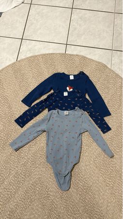 3 Baby tops & bodysuit, size 98-104 , fox pattern