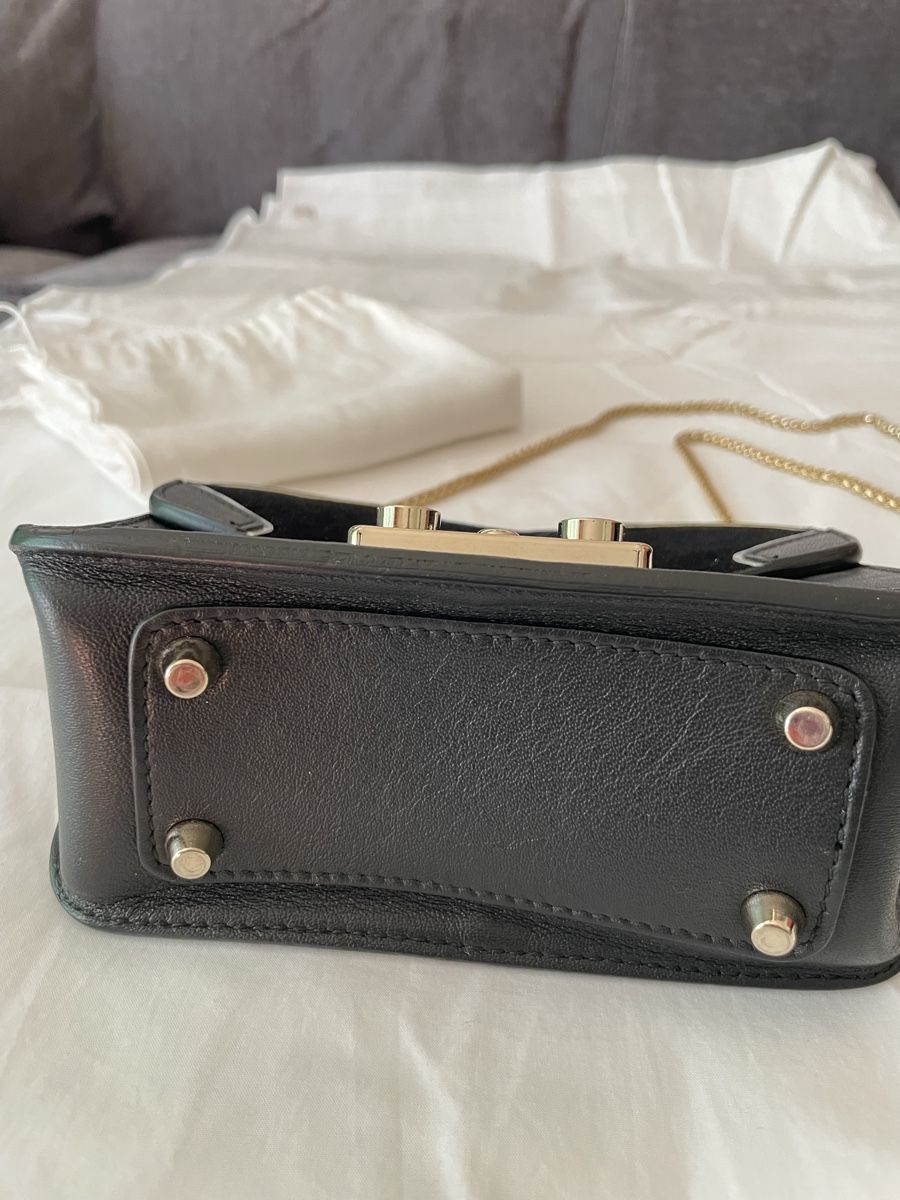 Furla Borse: Furla Ledertasche schwarz mit gold – Nuovo (secondo la descrizione) da Zürich venduto da cosmic_mariposa 1