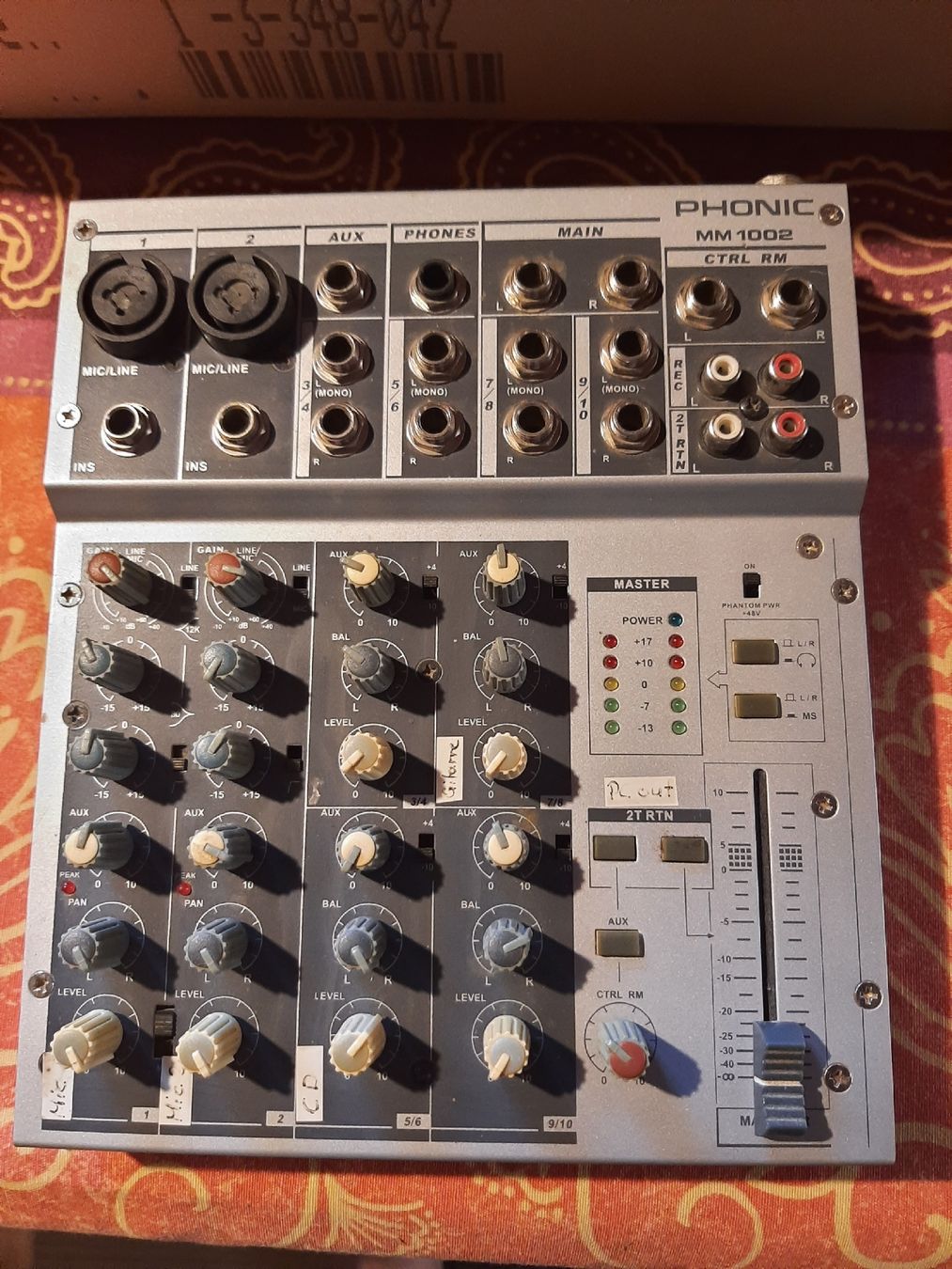 Phonic Console di mixaggio: Phonic MM1002 Compact Mixer gebraucht mit Kabeln – Usato da Kienberg venduto da minba 1