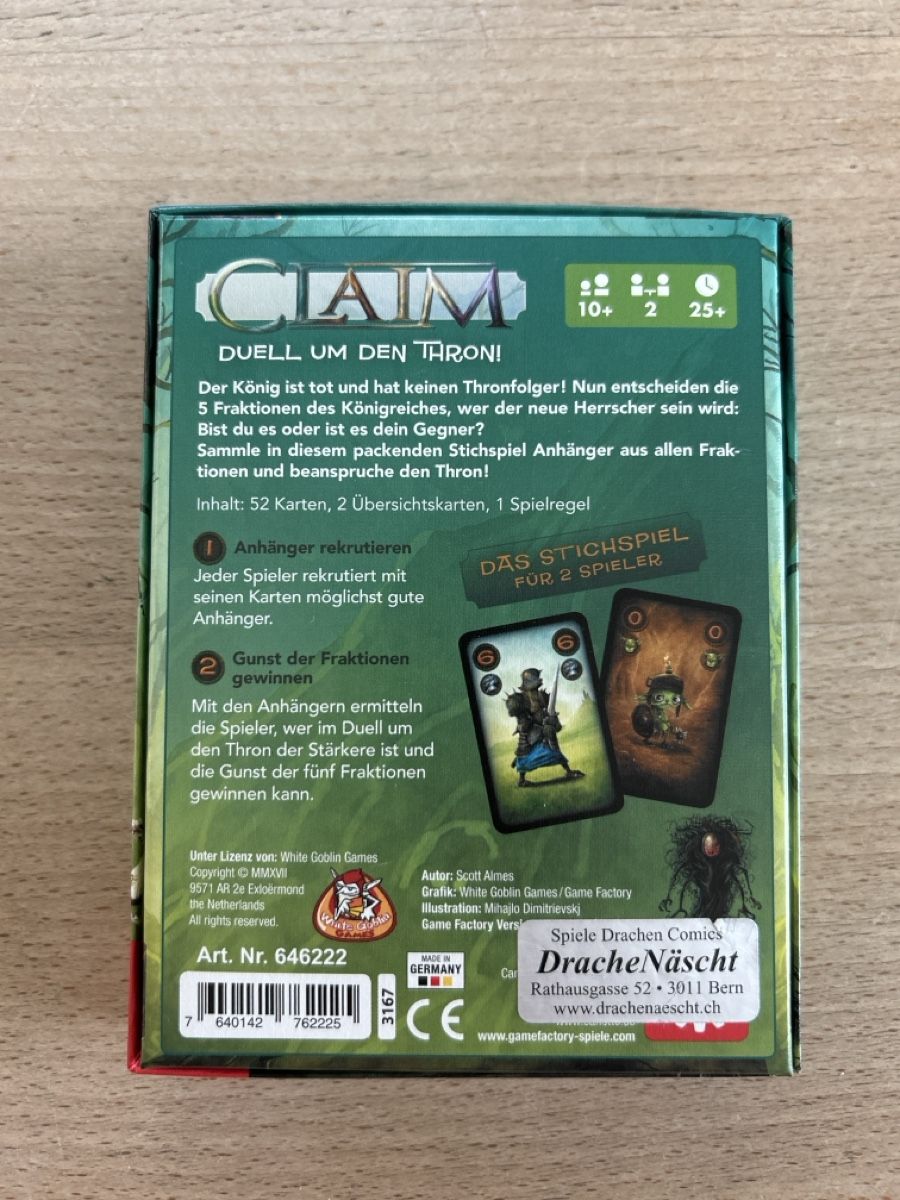 Jeux: Claim – D'occasion à Bern par kuhnsi 1