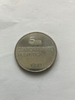 5 Franken 1990 Gottfried Keller Münze Schweiz CHF guter Z...