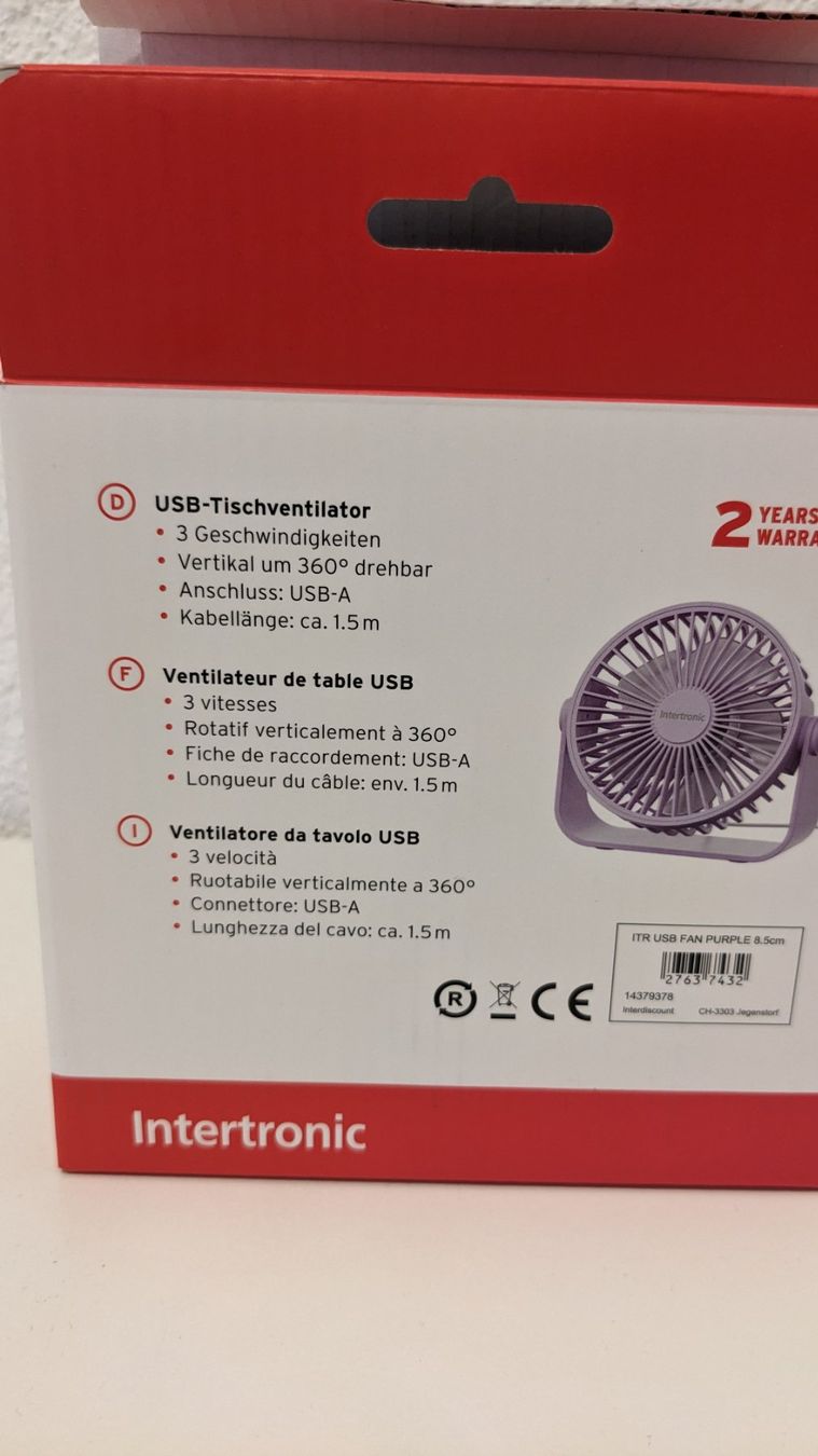Ventilatoren: 2 Stück USB Tischventilator – Neu (gemäss Beschreibung) aus Uetliburg SG von axel82 1