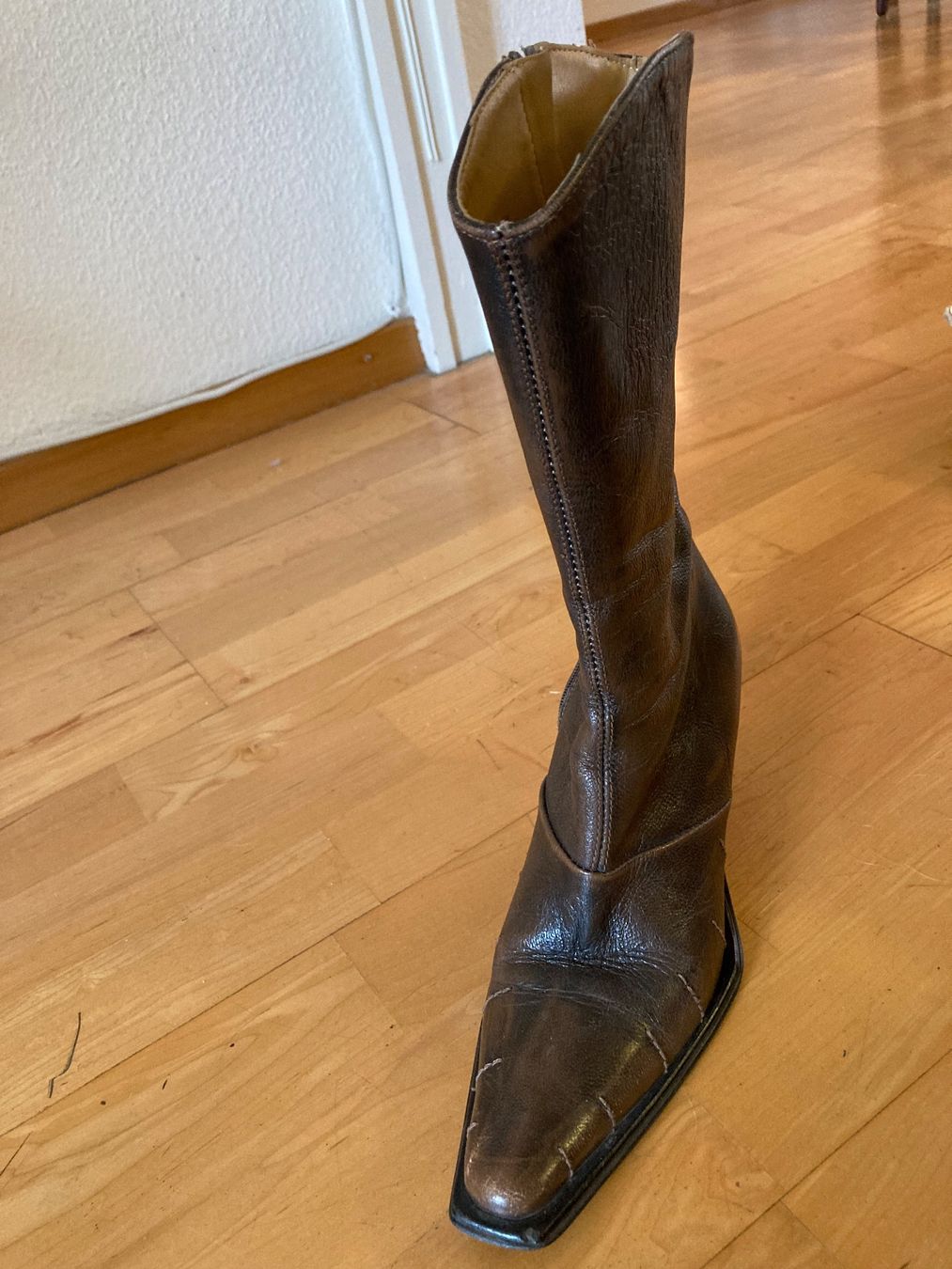 Damenschuhe: braune Lederstiefel – Gebraucht aus Zürich von julia_le 1