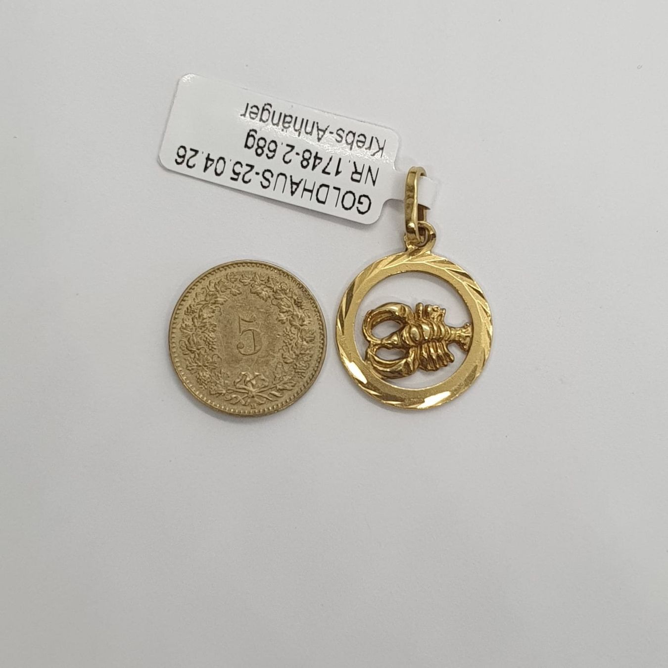 Anhänger: Echt 18K Gold - Krebs Anhänger – Gebraucht aus Luzern von Luzern-Goldhaus 4