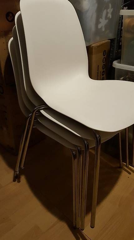 Sedie: Stühle IKEA LEIFARE BRORINGE, 8x weiss/silber – Usato da Neuenhof venduto da mar_2th5