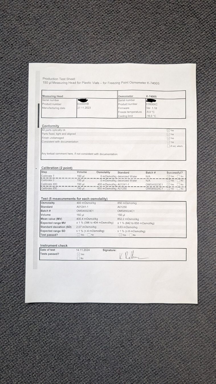Misurare: Osmometer K-7400S Knauer – Usato da Olten venduto da PuerroLoco 4