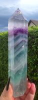 💜💚 Regenbogen-Fluorit Obelisk 💚💜