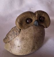 Eule Figur Naturstein Handgemacht sjehe Foto wunder schön 