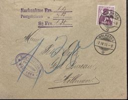 Briefumschlag mit Stempel Wolhusen 1913