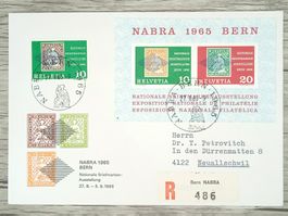 TR15 Enveloppe + Timbre Suisse 1965