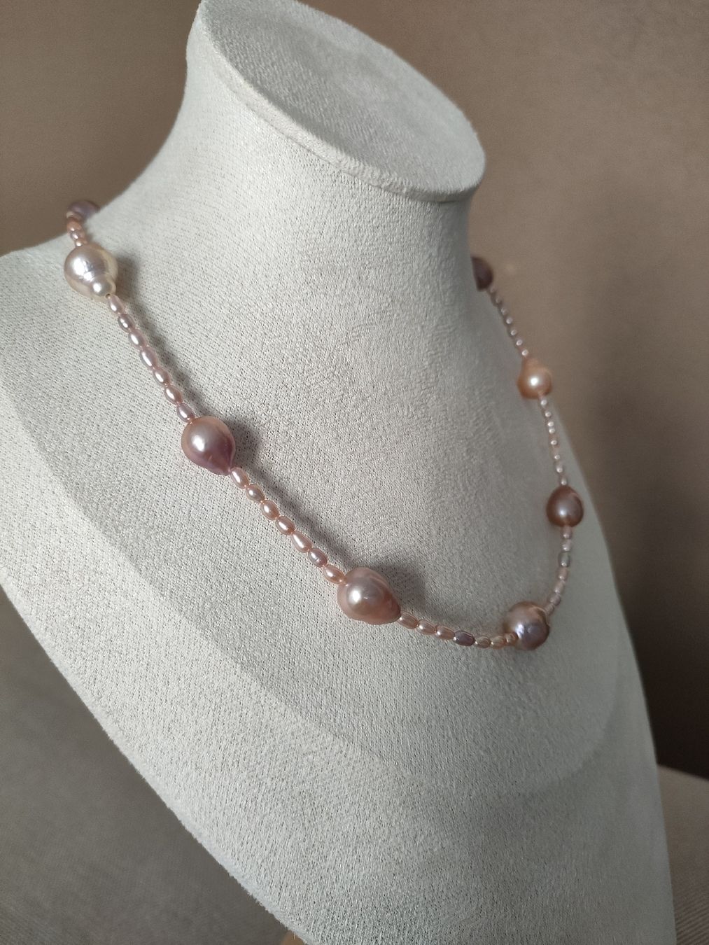 Catenine: Süsswasserperlen Kette Edison Barock – Nuovo e nell'imballaggio originale da Bern venduto da Lidia.5 3