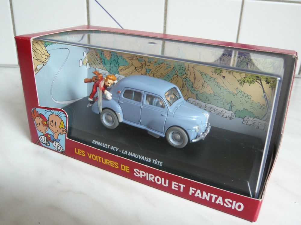 Voiture Métal ATLAS Spirou Et Fantasio N°8 - Peugeot 203 "La Mauvaise Tête" - Occasion Très Bon état