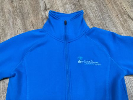 Jacke (Trainerjacke), blau, Grösse M, mit Logo