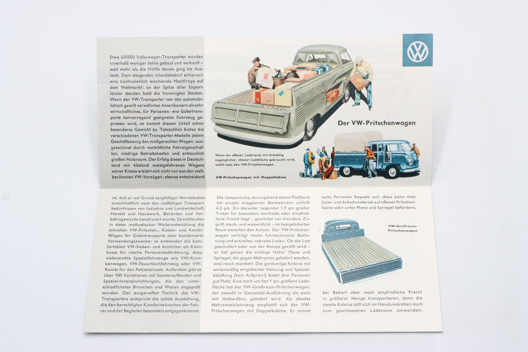 VW Documenti: VW Bulli Transporter 1955 Prospekt – Usato da Bühl b.Aarberg venduto da Collectorpassions 2