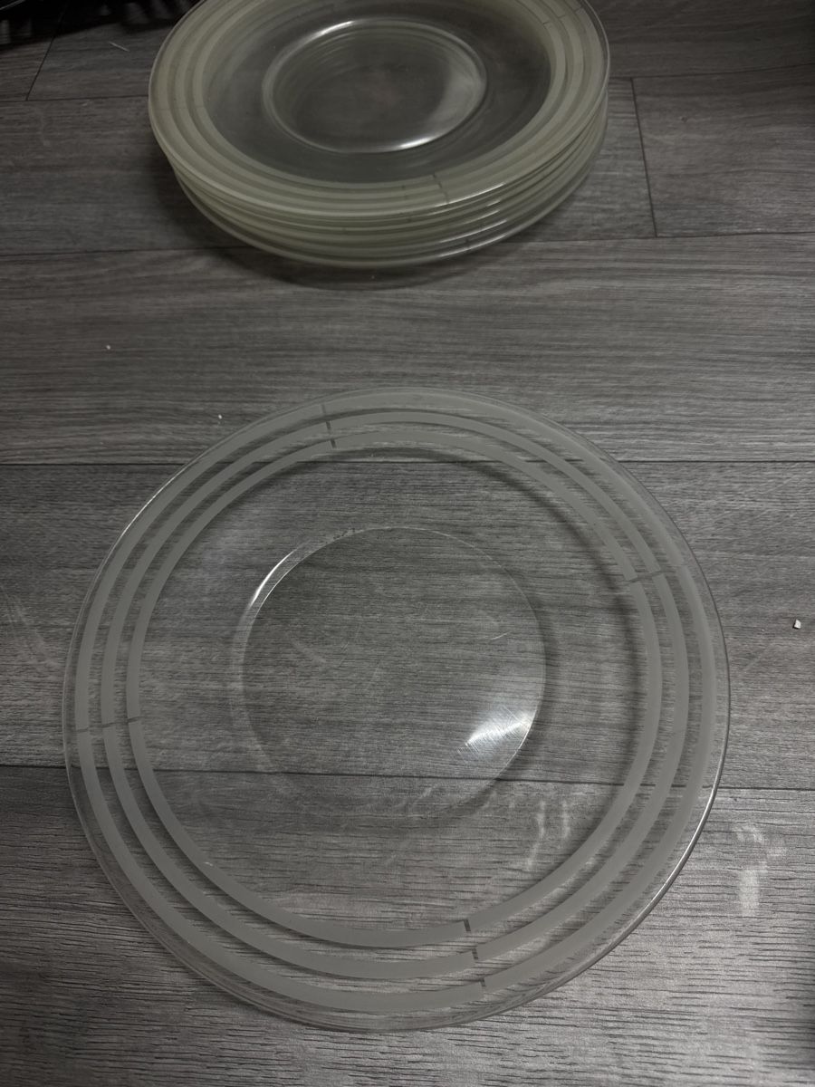 Piatti: 7er Set Speiseteller Glas Vintage – Usato da Elsau venduto da shoppa2 1