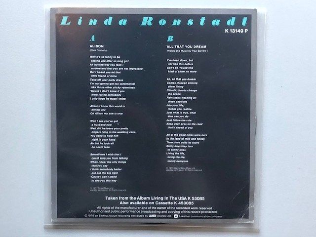 Dischi in vinile: LINDA RONSTADT – Nuovo (secondo la descrizione) da Aarwangen venduto da Jukebox3 1