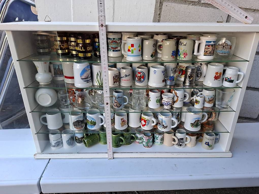 Vetrine: Mini Bier Krug Bierhumpen Sammlung mit Vitrine – Usato da Mühlehorn venduto da Flohmarkt-Walensee 8