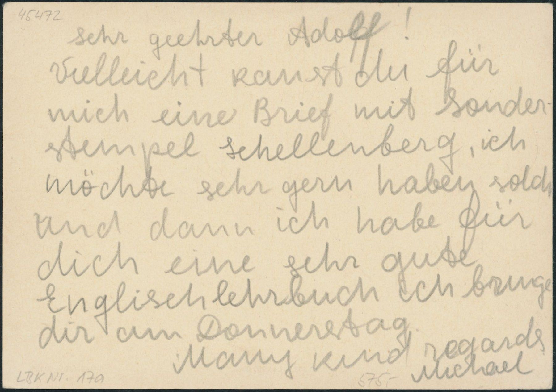 Alle Briefmarken: FL - 1946 - Schaan - Internierten - Postkarte – Gebraucht aus Schindellegi von leecollect 1