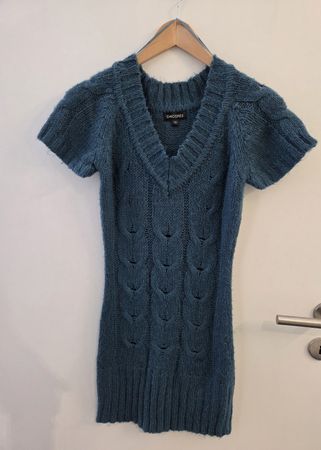 Strickkleid türkis Gr. XS