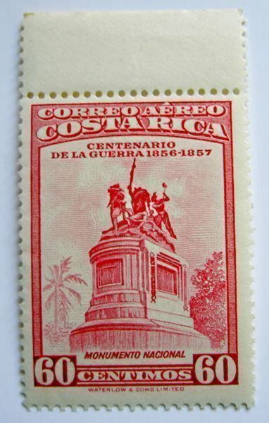 Alle Briefmarken: 60 Centimos, Costa Rica, Centenario 1957 – Neu (gemäss Beschreibung) aus Stuttgart von Escazu